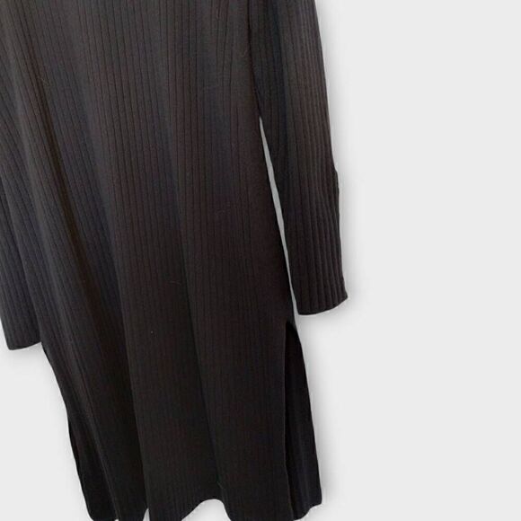 Live the Process Womens Cardigan Sz. Black Ribbed Puffed Sleeves Cuffed Button - Picture 6 of 11